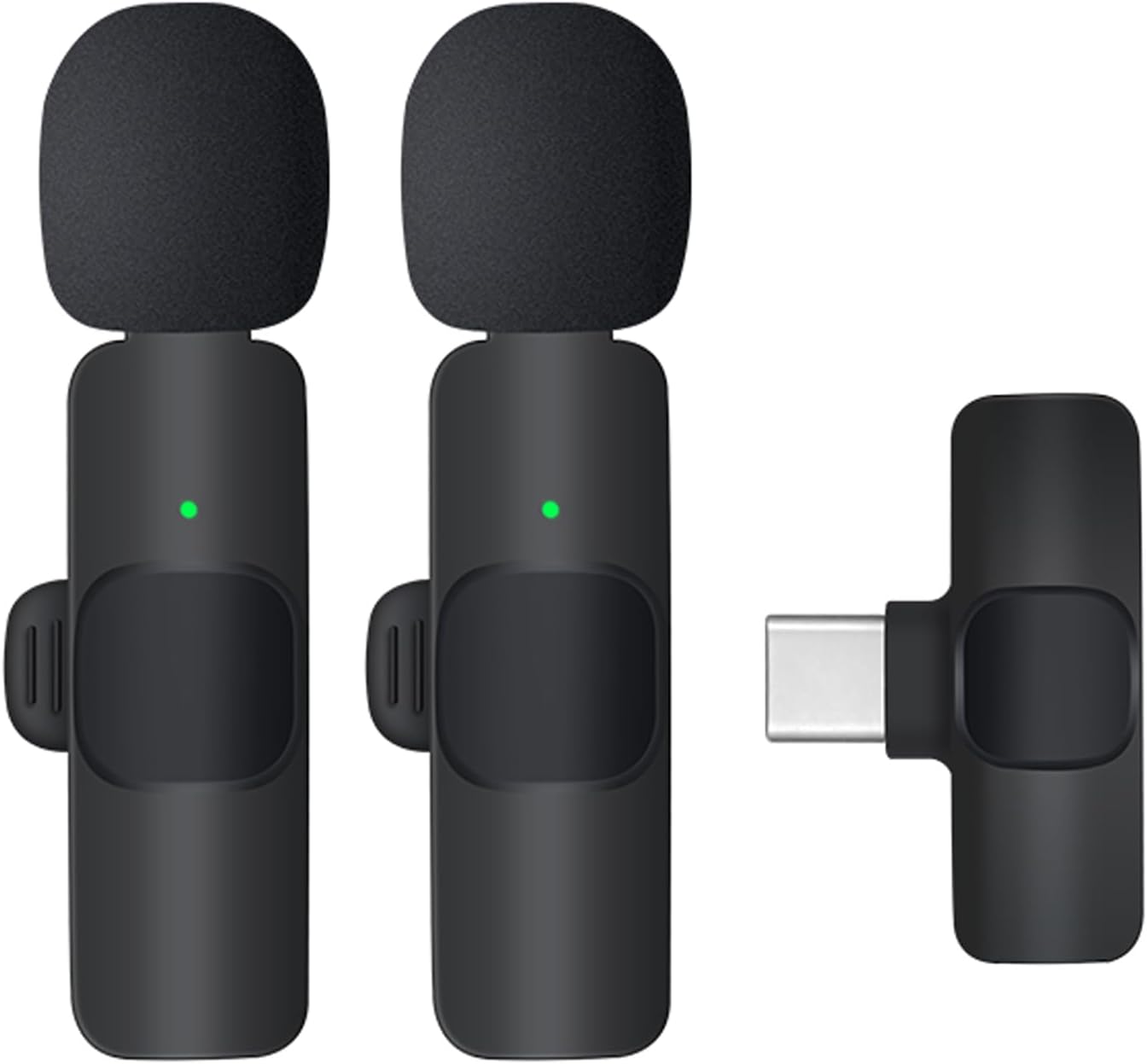 Wirecast Wireless Lavalier Microphone K9 Dual Lapel Mic - Versatile for Android, Type C Input - Ideal for Podcast, Broadcasting, Karaoke, Speech, Conference Calls & More