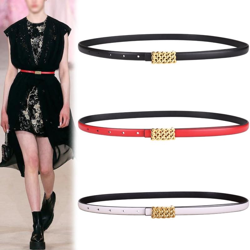 HBJWOV Waistband for Women Cowhide Decoration Suit Belt for Women Dress for Women Waist Up Jeans Belt for Women(White-Dinosaur Doodle4)4