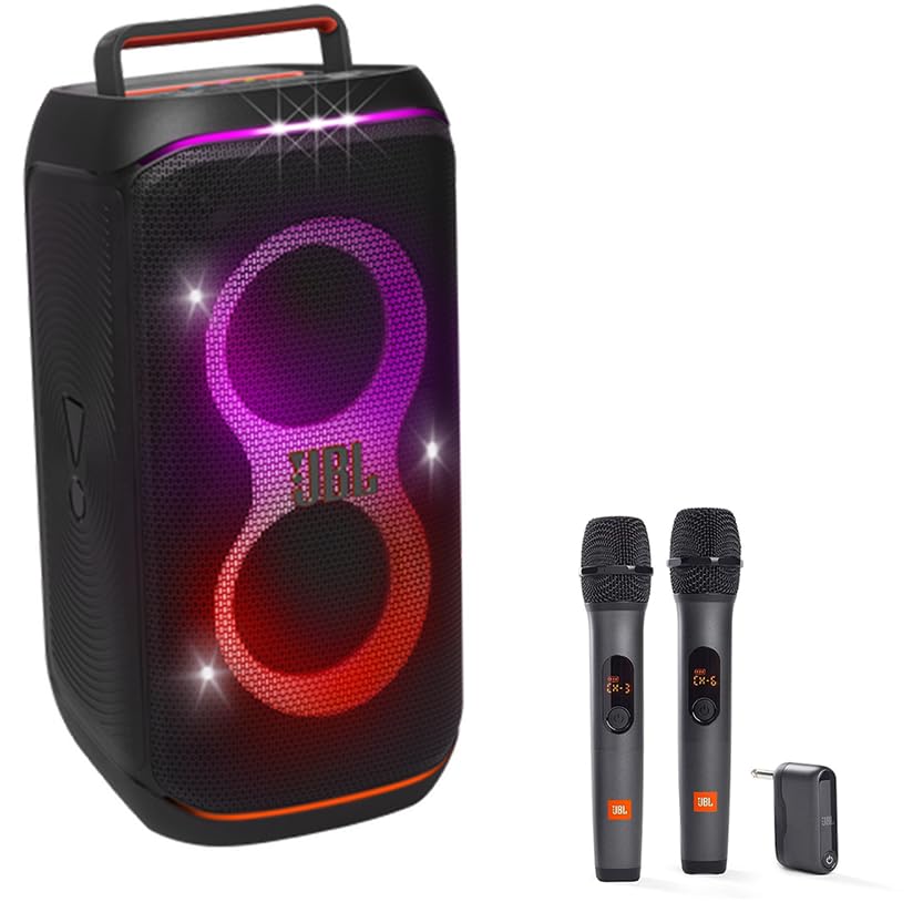 JBL PartyBox Club 120 Portable Party Speaker with Wireless Two Microphone System Black