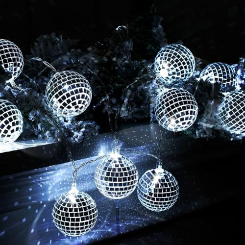 Youdepot Disco Ball 8 Pulgadas Pack x2 y Luces 1.97 Pulgadas miniatura 9