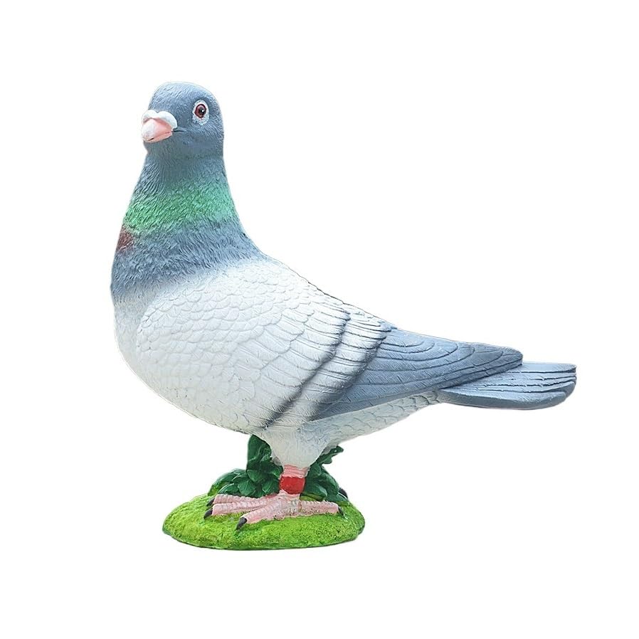 Figurine d'oiseau paisible et statue de pigeon pour ornement de jardin et aménagement paysager