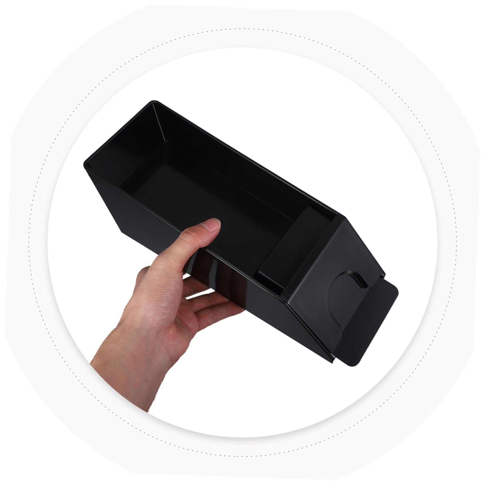 Alasum Distributore Carte in Acrilico Nero Resistente all Usura Bordi Arrotondati per Giochi da Tavolo e Famiglia, Riutilizzabile e Duraturo