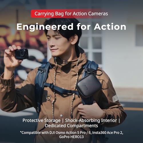Image of SMALLRIG Action Camera Bag for DJI Osmo Action 6 /5 Pro, Camera Case can hold 4 TF cards, 2 Batteries, 1 Action Camera with Cage and 1 Adapter, for GoPro Hero 13 /12 /11 /10, for Insta360 Ace Pro 2-5917
