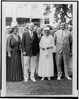 Photo: Herbert Hoover,Mrs. Hoover,Mrs. Theodore Roosevelt,Everett Sanders,Garden Party
