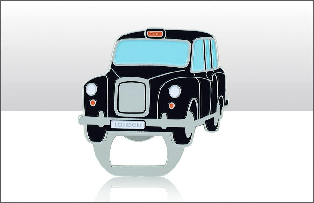 Elgate Black London Taxi Cab Fridge Magnet And Bottle Opener Souvenir Great Gift