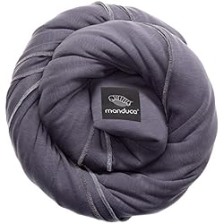 Fular Semielastico Boba manduca SLING Fular portabebés > < Bandolera elástica/Fular Porta-Bebé con certificado GOTS, algodón orgánico, para bebés y recién nacidos (3,5-15kg) (Slate)