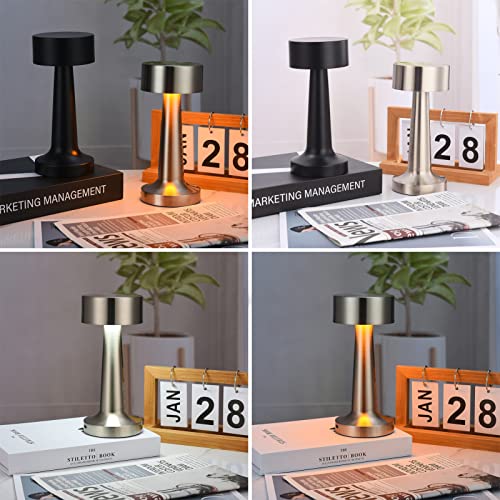 FROATS Luminária de mesa sem fio dourada recarregável portátil lâmpada de mesa lâmpada de mesa USB l