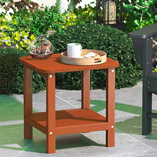 Serwall Adirondack Table Outdoor Side Table- Orange #TOP7
