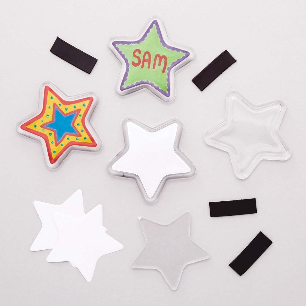Baker Ross Star Magnet Kits, Arts and Crafts for Kids (Pack of 6)