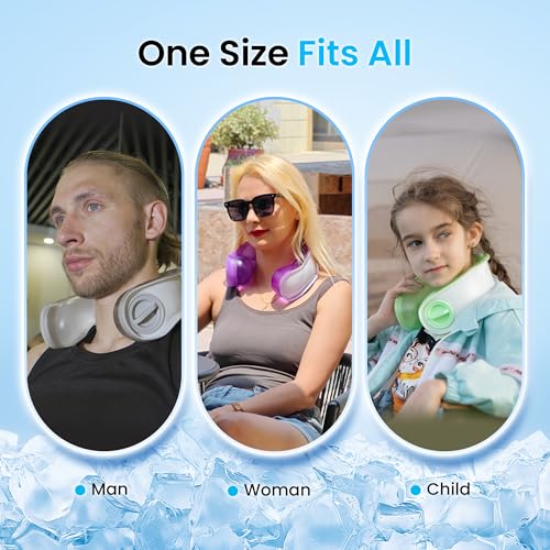 samply Reusable Ice Packs for Neck and Shoulder, Cold Compress, Relief of Pain, Swelling, Sprains, Office Pressure, Wearable Neck Cooler Towels of Cooling Wraps for Hot Weather,Mint Green — view 4