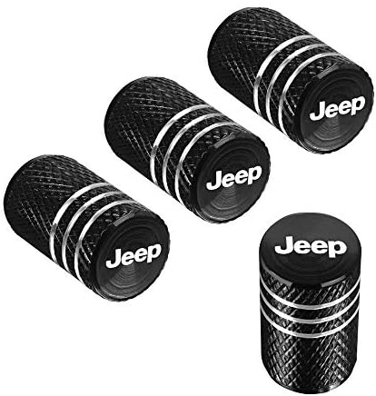 QINGTECH 4pcs for Jeep Valve Stem Caps,Tire Caps for Car,Motorbike,Trucks,Bike and Bicycle Aluminum
