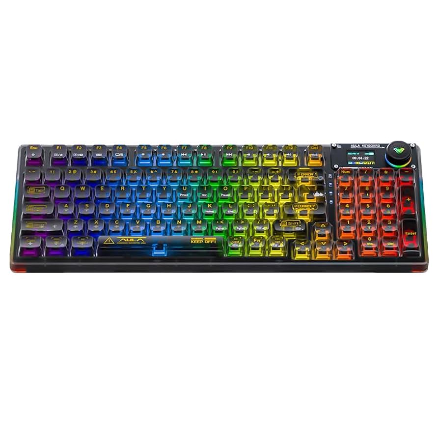 AULA メカニカルキーボード F98Pro Amazon.com: AULA F98 Pro Wireless Mechanical Keyboard with
