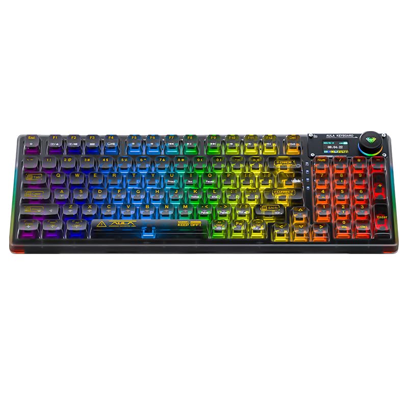 AULA メカニカルキーボード F98Pro Amazon.com: AULA F98 Pro Wireless Mechanical Keyboard with