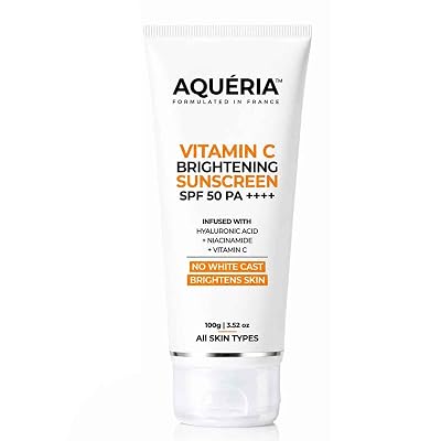 Aqueria 3-in-1 Brightening Sunscreen SPF 50 PA++++ | In-Vivo/In-Vitro Tested | 5% Niacinamide, 5% Hy