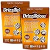 Drizzilicious Mini Flavored Rice Cakes Cookies & Cream - Rice Crisps, Healthy Snack for Adults and Kids, Vegan, Gluten Free Snack, Allergen Free, Only 90 Calories Per 21 Pieces - 4 oz Pack of 2