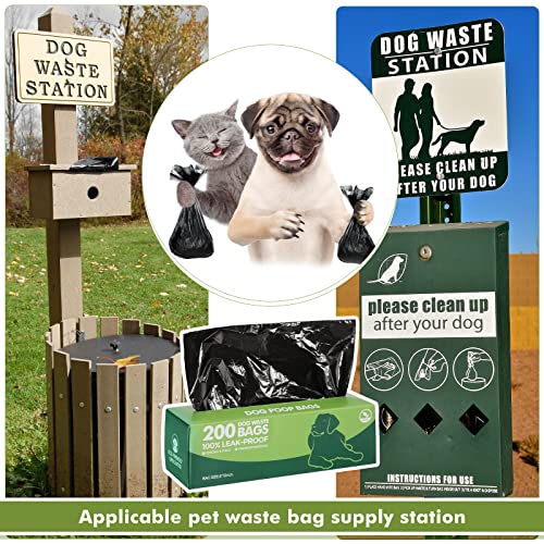 Harloon 6000 Counts Dog Poop Waste Bags 30 Rolls Extra Thick Strong Leak PET Proof Bags Disposable Bulk Universal Doggy Roll Waste Box for Puppy Outdoor Walking Travel(Black,12 x 8 Inches) - Thumbnail 5