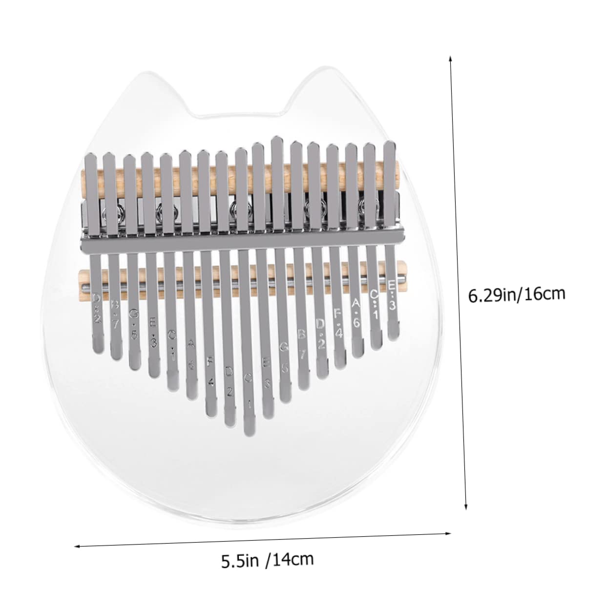 Totority 17-tone Acrylic Kalimba Thumb Piano for Boys and Girls Portable Music Instrument Beautiful Decorative Kalimba with Eva Case