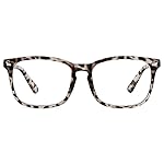 MEETSUN Blue Light Blocking Glasses Women Men, Anti Eye Strain Headache (Sleep Better),Computer Glasses UV400 Transparent Lens (Leopard tortoise-Transparent Clear Lens, 53)