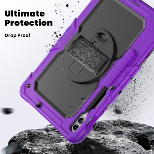 Housse Samsung Galaxy Tab S10+ Plus violette pour éviter les chutes et bris d'écran - 3