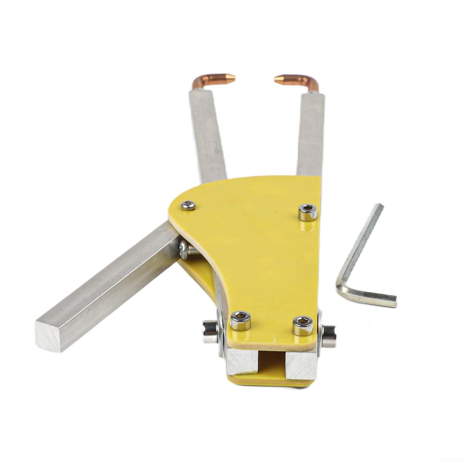 Pinza per saldatura a punti in metallo per riparazioni fai da te, design ergonomico con regolabile per pressione, adatta per lamiere d'acciaio da 1+1 mm, strumento di saldatura da 123 mm