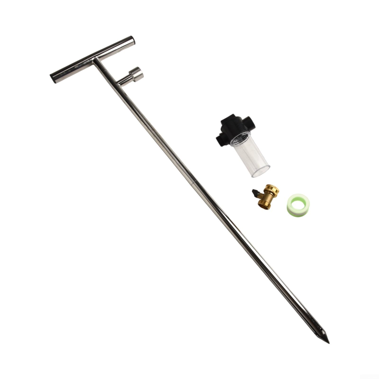 PureBowlic Stainless Steel Root Feeder with T Handle and Fertilizer Bottle for Deep Root Watering Trees Shrubs and Roses Garden Plant Care Tool