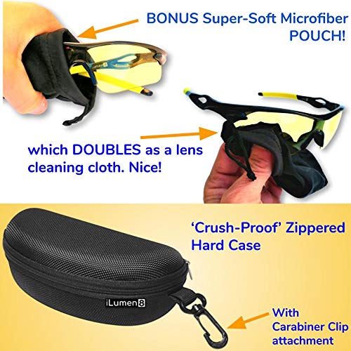 image for iLumen8 HD Night Driving Glasses- Anti Glare Polarized Night Vision Re