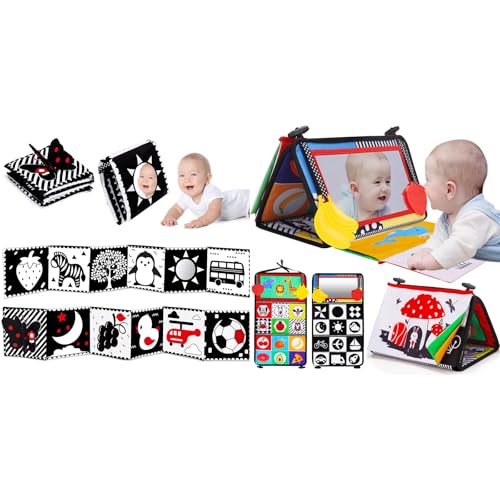 Image of Thremhoo Balck and White High Contrast Toys Baby Mirrors