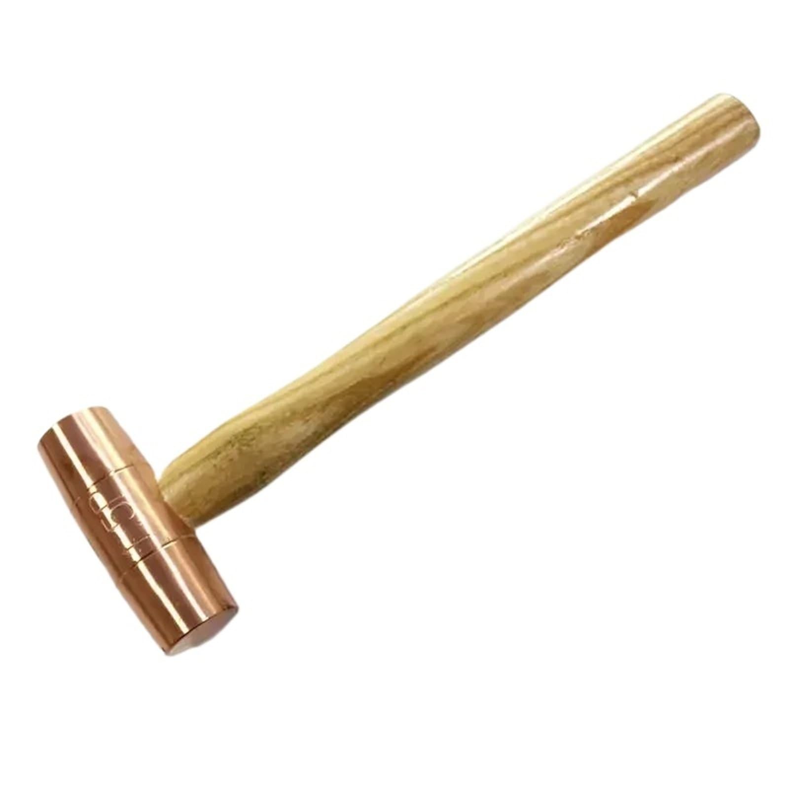 Marteau à tambour rond cuivre rouge anti-étincelle manche bois