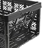 keeeper Stabile Klappbox Ida, Stabiler Kunststoff (PP), 32 l, 48 x 35 x 23 cm, Ida, Schwarz