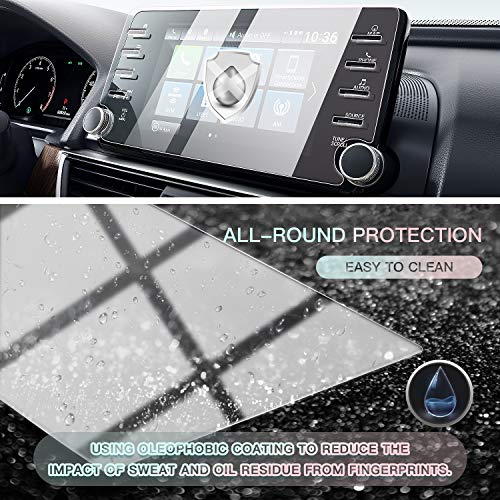 Image of CDEFG Car Screen Protector Center Control Navigation Touchscreen Protector for 2018-2021 2022 Accord Sport EX EX-L Touring, Tempered Glass HD Scratch Resistance (8-inch Clear)