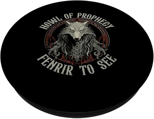 Miniatura 2 de Fenrir Wolf Viking Scandinavian Pride Norsemen Odins Wolf PopSockets Standard PopGrip