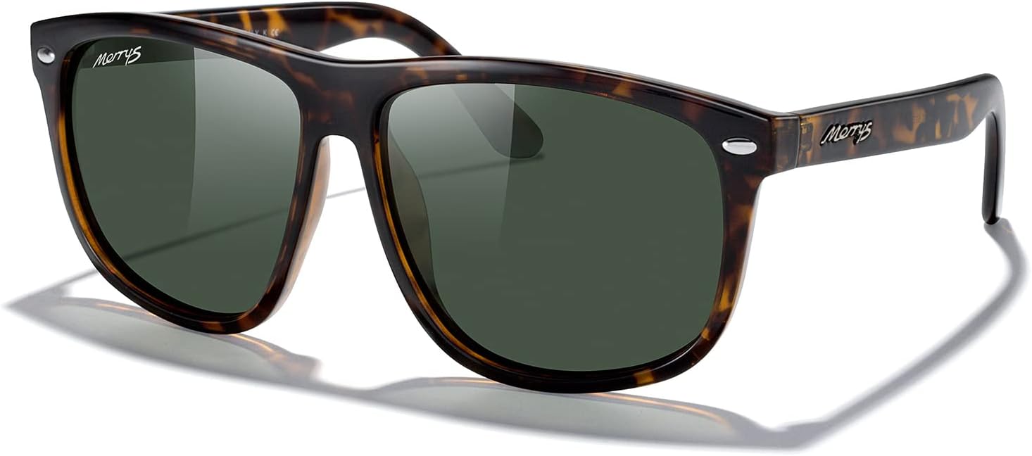 MERRY'S Men's Oversized Square Polarized Sunglasses for Driving Fishing Golfing UV400 Protection S8147