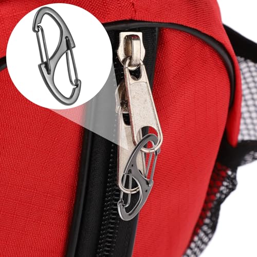 Image of 8 Pcs Zipper Clips Anti Theft Deterrent, Dual Opening Zippers Pull Replacement, Zipper Locks for Backpacks, Camping, Suitcases (Black)