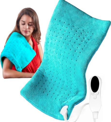 Consejos para Comprar Calientatoallas los preferidos por los clientes. 50 Almohadilla Cojín Térmica Eléctrica Temperatura De 10 Niveles,Heating Pad,Almohadilla Térmica Franela Alivia Dolores Y Calambres,3 Configuraciones Temporizador, Lavable...