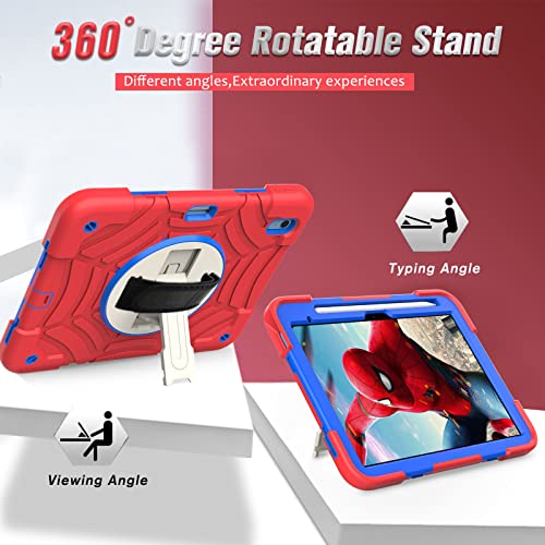 Avawo Ipad 10Th Generation Case 10.9 Inch 2022, Ipad 10.9 Cover, [Built-In Screen Protector] [Shoulder Strap] [360°Rotating] Kickstand Shockproof Kids Child Case For Ipad 10Th Gen 10.9" 2022, Red #TOP5