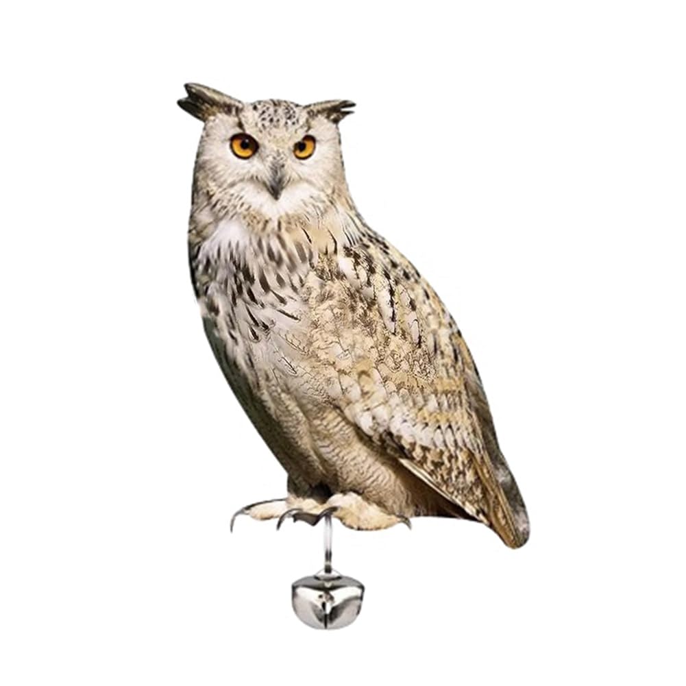 CTRLZS Acrylic Bird Repeller Simulation Owl Reflective Bird Repeller Owl Orchard Balcony Garden Bird Repeller Decoration