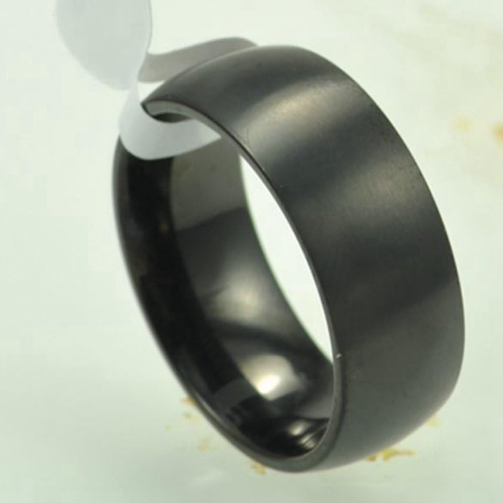 Jude Jewelers 8mm Brushed Matte Solid Titanium Ring Wedding Band