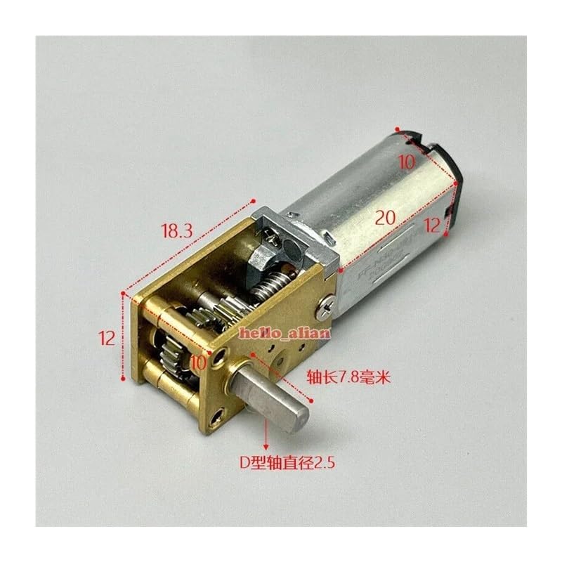 N30 Full Metal Gearbox Gear Electronic Starter DC 3V-12V 135RPM-580RPM Slow Speed Large Torque Reduction Electronic Starter Right Angle D-Shaft Robot