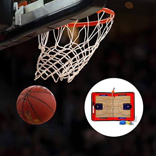 BESPORTBLE Tábua de treinamento de basquete, prancheta tática magnética dobrável multifuncional, tab
