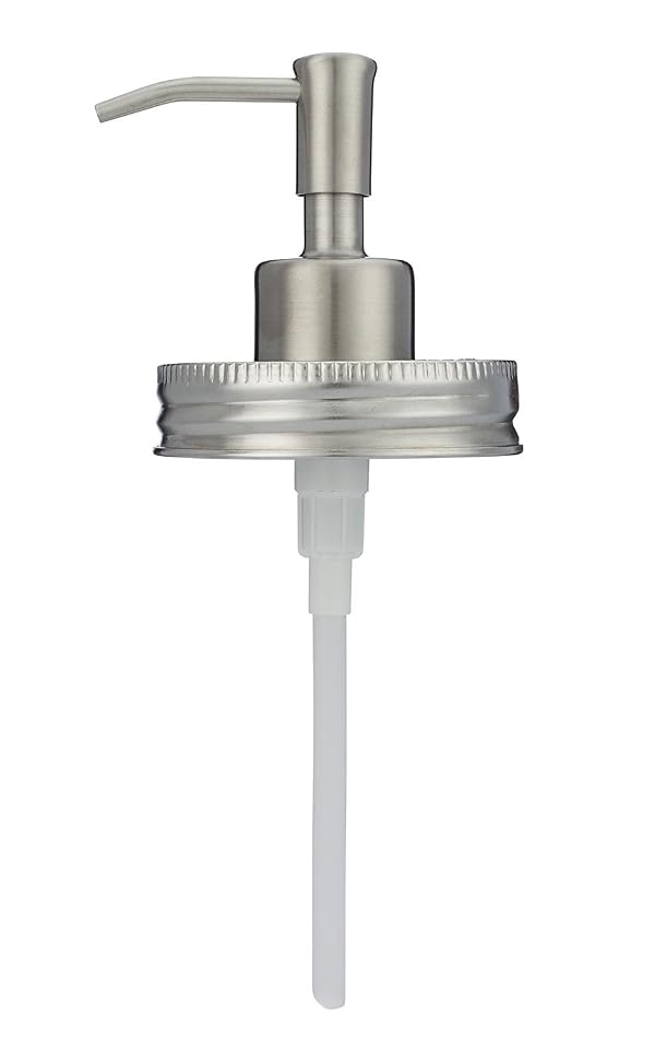 Mason Jar Soap Dispenser - Stainless Steel - Rust-Proof! by Jarmazing Products. Lid and Pump with Tube for All Regular Mouth Jars. by Jarmazing Products - Used condition - US$12.35