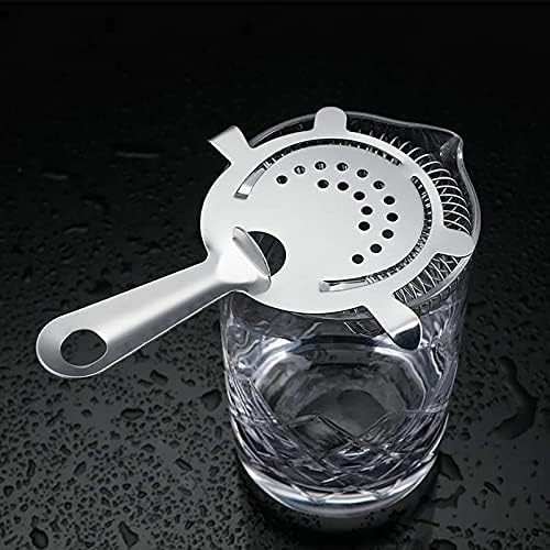 WUWEOT 9 Pack Cocktail Strainer, 4-Prong Stainless Steel Bar Strainer, 6 Inches Silver Bar Tool Drink Strainer with 100 Wire Spring for Bartenders and Mixologists - Thumbnail 4