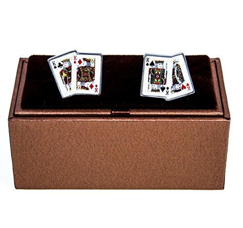 Mancuernillas MRCUFF Kings Four Poker en caja de regalo miniatura 1