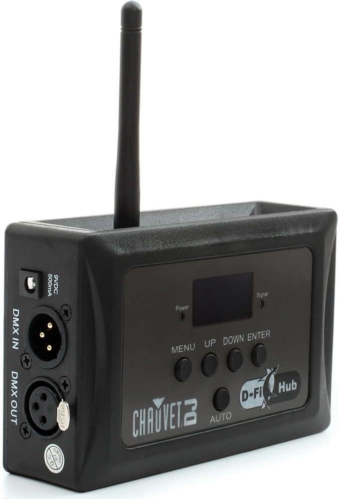 CHAUVET DJ D-Fi Hub Wireless DMX Controller, side view with mounting holes