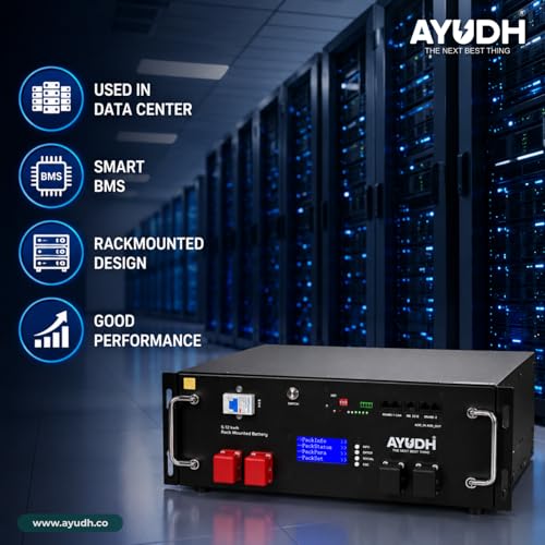 Image of AYUDH 24V 200Ah LiFePO4 Lithium Battery with Smart BMS, Bluetooth Connectivity, Metal Case Design, 3000 Cycles, 5 Years Warranty for Solar System, Inverter, Telecom, Backup Power