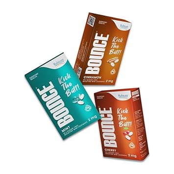 Rubicon BOUNCE Nicotine Mini Lozenge 2 Mg | Mint, Cherry, Cinnamon flavours Sugar Free | USFDA Approved | Helps Quit Smoking | 3 Packs of 10 Lozenges