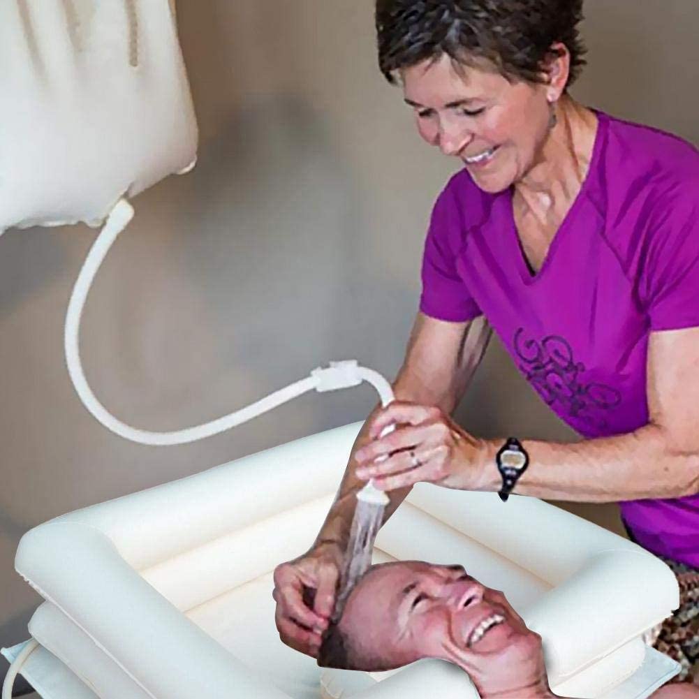 Bassin de shampooing de chevet gonflable pour laver les cheveux sans douleur