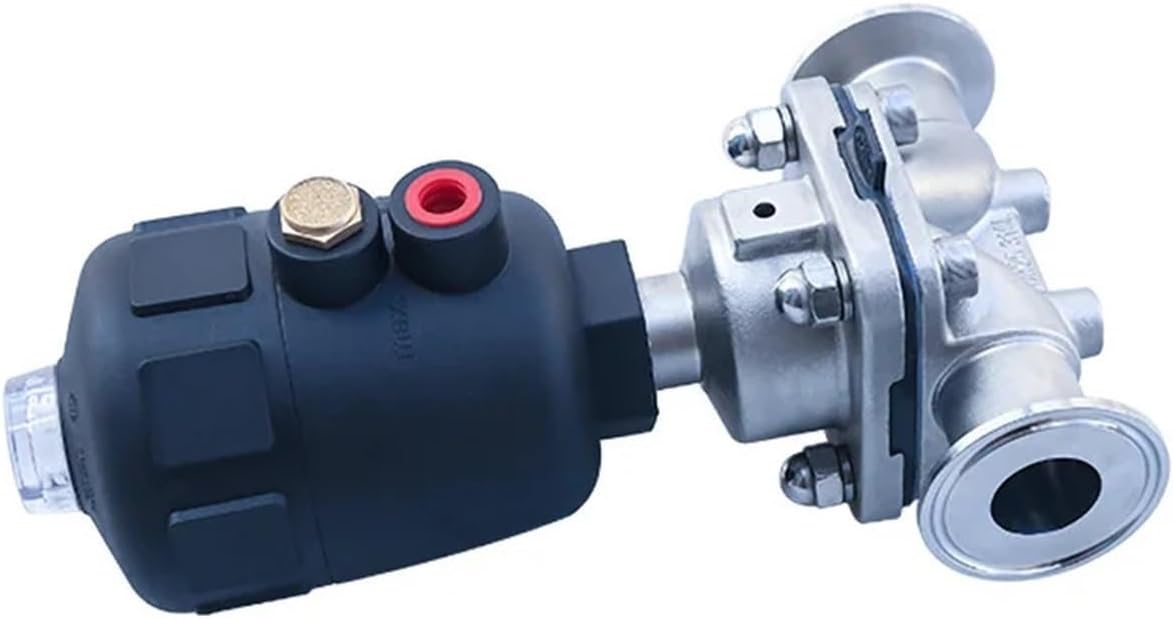 DN20 Ф25 Normally Closed Pneumatic Diaphragm Valve Ferrule 50.5mm Sanitary Plastic Head