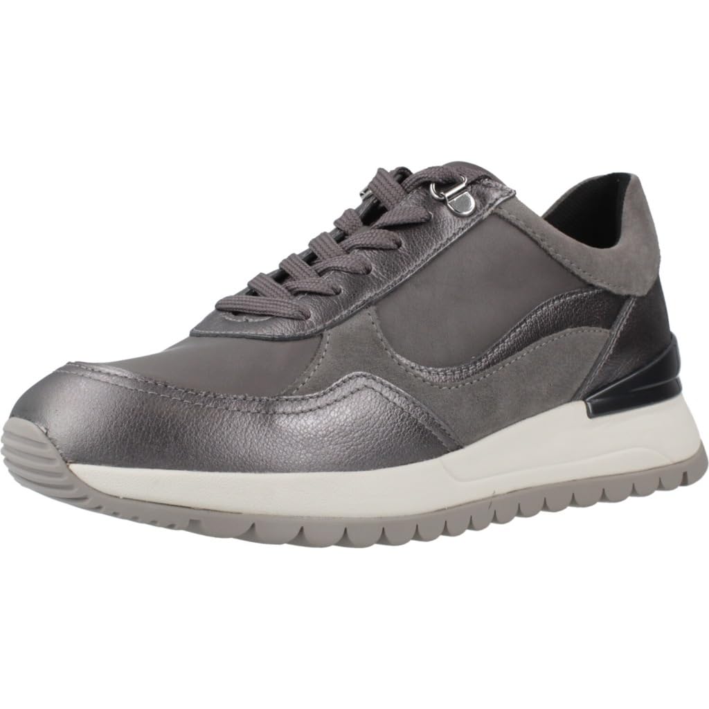 Geox Women's D Desya Trainers, Gray, 5 UK