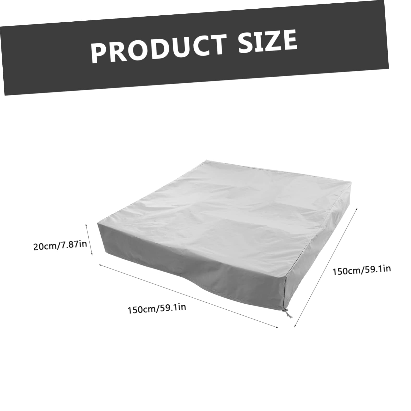 GAROZATION Sandbox Cover Small Bath Cover Oxford Cloth Sandbox Waterproof 150x150x20cm