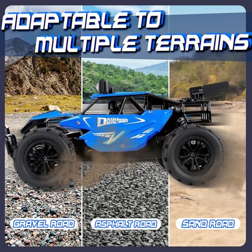 ferngesteuertes Auto, 1:16 RC Auto mit LED Licht, Fernbedienung Offroad Spielzeugauto, Rc Car Kinder, All Terrain RC Car, Hochgeschwindigkeit RC Buggy Truck, Fernsteuerung Rennenauto für ab 6 Jahre